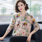 Spring and Autumn Printed Pullover Sweater Women  Thin  Knitted Bottoming Sweater