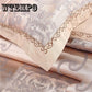 4pcs  Home Textile Jacquard Bedding Set King Queen Luxury Satin Silk Quilt/duvet Cover Bedlinen