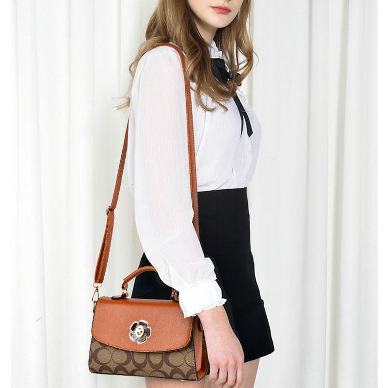 PU Leather Crossbody Bags women shoulder bag camellia female handbag small bag fashion messenger bag small square bag