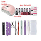 Nail Art Set 8pcs UV Gel Polish 120 W LED UV Lamp Nail Dryer Kit Nail Varnish Manicure Tools Set