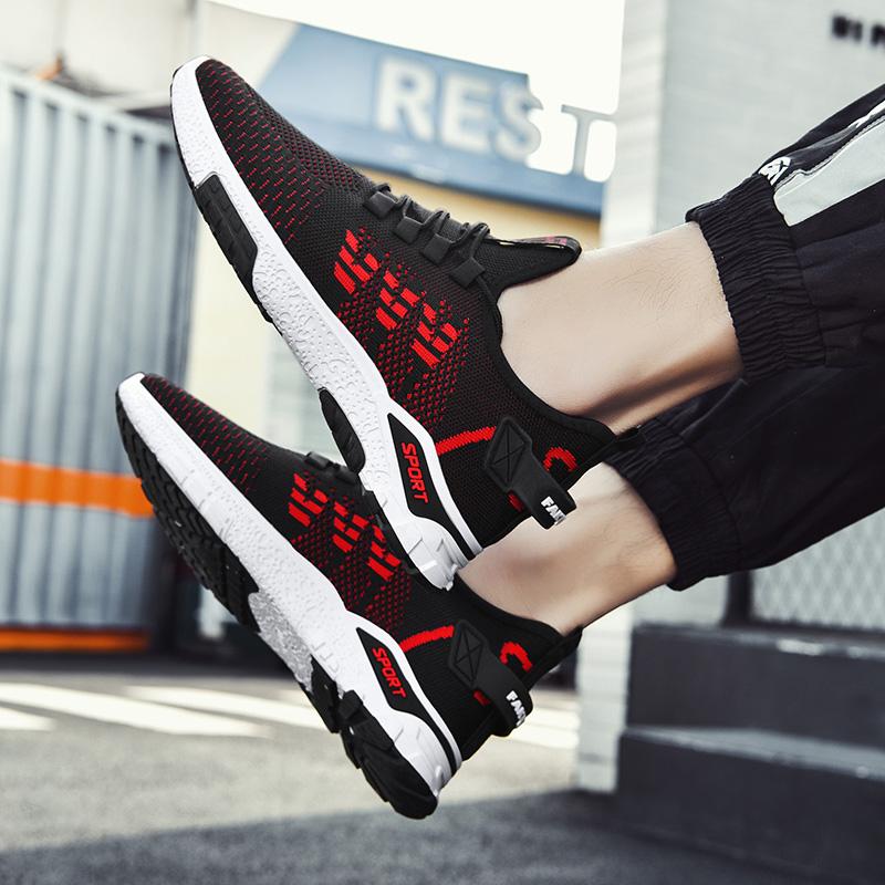 Summer Elastic Breathable Running Shoes Men's Soft-soled Casual Sports Shoes