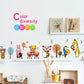 Animal band cartoon wall stickers kindergarten bedroom living room background decoration removable