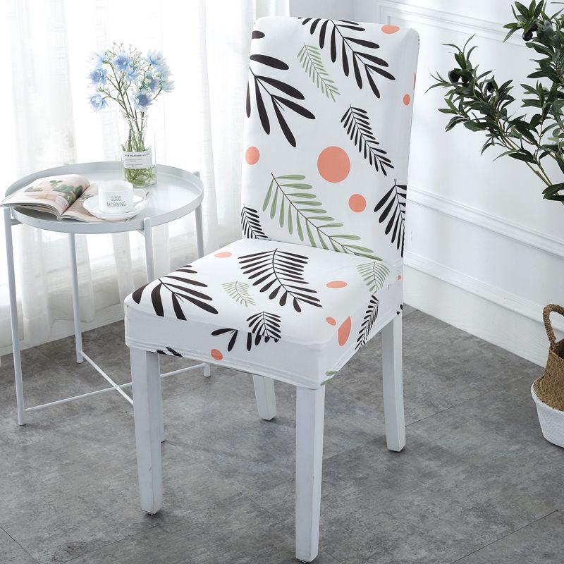 2/4/6 Pcs  Printed Stretch Chair Cover Big Elastic Seat Chair Covers Office Chair Slipcovers Restaurant Banquet Hotel Home Decoration