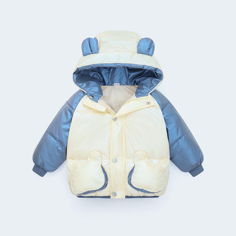 Winter Children's Down Jacket White Duck Down Wash-free Thickened Small Ears Boys and Girls Middle and Small Children Baby Warm Jacket