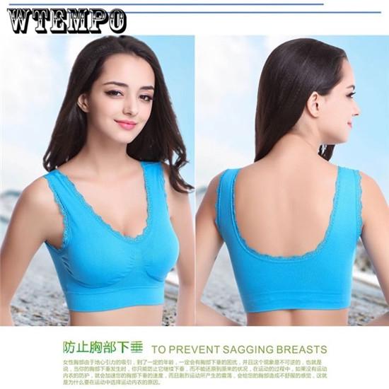Women Breathable Sports Bra,Absorb Sweat Shockproof Padded Sports Bra Top Athletic Gym Running