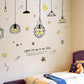 wire frame chandelier wall sticker third generation removable wall sticker PVC transparent film