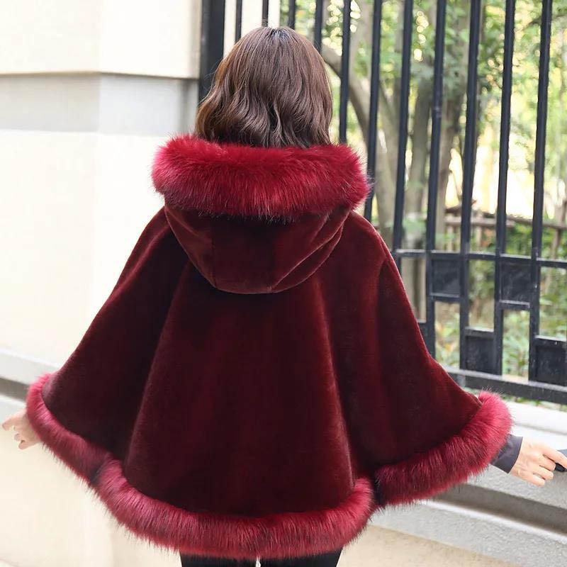 Plush Jacket Women's Lamb Cashmere Short Section Plus Cotton Thickening Slim Slimming Fur Shawl