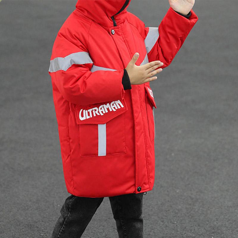 Boys Down Padded Jackets In Winter Thickened Long Section of Children In The Big Boy Ultraman Western Style Boy Padded Jacket Tide