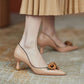 High Heels Women's Spring Pointed Toe Women's Shoes Spring and Autumn Retro Shallow Mouth Flower Stiletto Women's Single Shoes