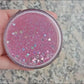 Hand-held Makeup Mirror Mini Vanity Mirror Schoolgirl Woman Flip Foldable Easy To Carry  Quicksand Sequins Small Round Mirror