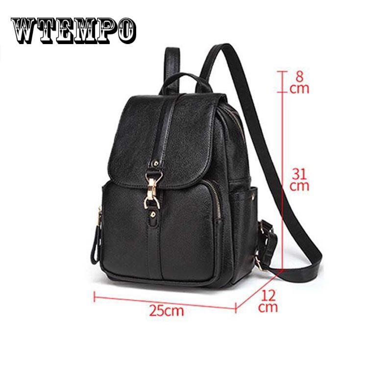 Women Backpack Leather School Bags For Women  Female Tassel Small Backpack