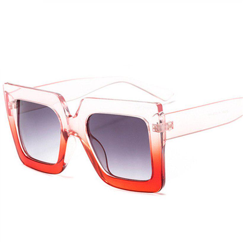 Oversized Sunglasses Women Big Frame Rectangle Sun Glasses Retro Brand Designer Fashion Gradient Sha