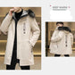 Winter Fashion Trend Cold-proof Cotton Coat Men's Mid-length Plus Velvet Padded Parker