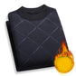 Plus Velvet Thick Winter Sweater Round Neck Long-sleeved Sweater Bottoming Shirt Men's Warm Top