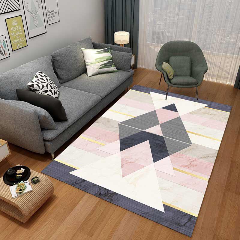 Nordic Living Room Carpet Pattern Bedroom Carpet Sofa Coffee Table Area Rug Study Room Floor Mat
