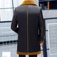 Men's Mid-length Leather Jacket Slim-fit Korean Style Handsome Winter Plush Thick Fur Coat