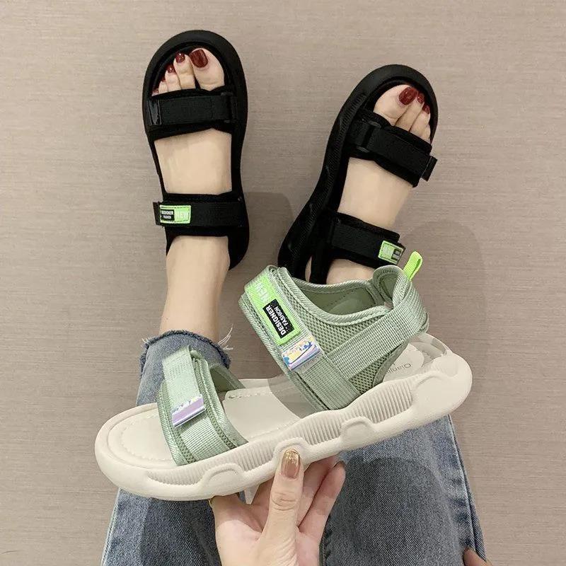 Sandals Women's Summer All-match Soft-soled Fashion Casual Beach Shoes Flat Platform Non-slip Women's Shoes