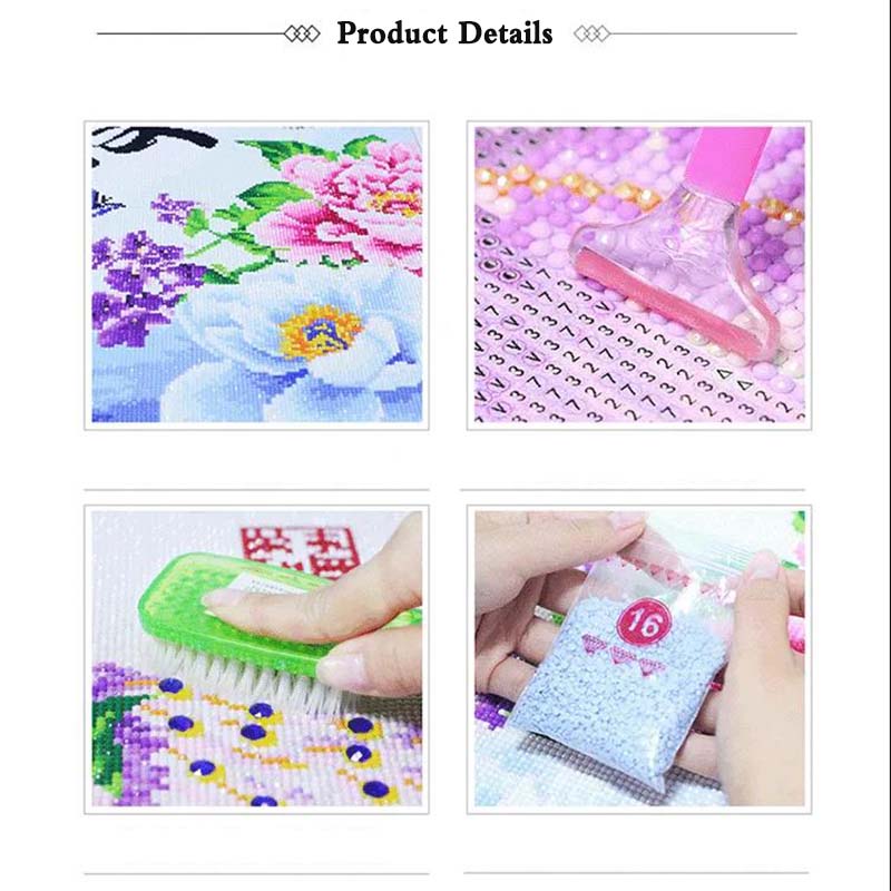 Diamond Painting Full of Diamonds Cartoon Elk Girl Point Stickers Diamond Cross Stitch Living Room Bedroom