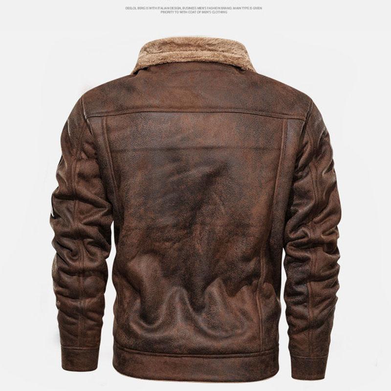 Lamb Velvet Jacket Male Autumn and Winter Parkas Loose Casual Fur Jacket Male Dad Outfit