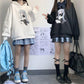 Anime Hoodies Japanese Oversized Loose Harajuku Sweatshirts Thick Fleece Fall Winter Pullovers Top Clothes Black Plus Size Fashion Streetwear Coat