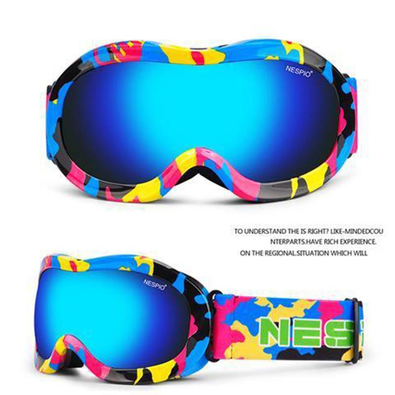 Children's Ski Goggles Men and Women Double Anti-fog Outdoor Mountaineering Snow Skiing Goggles 3-14 Years Old