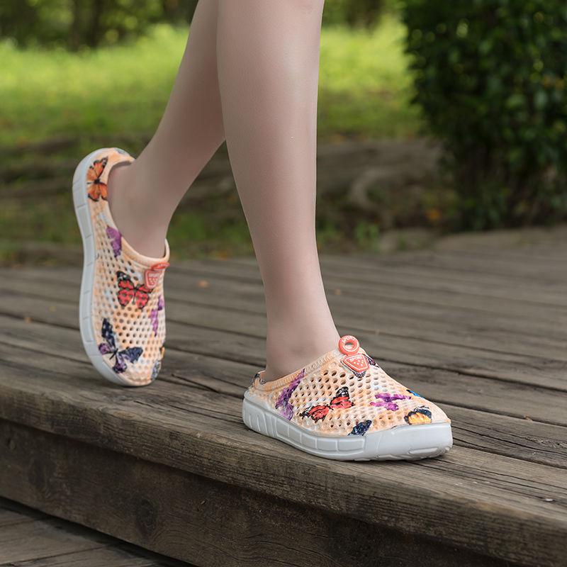 Womens Casual Clogs Breathable Beach Sandals Valentine Slippers Summer Slip on Women Flip Flops Shoes Home Shoes for Women
