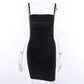 French Sexy Sling Black Dress Temperament Slim Slimming Buttocks Short Skirt Spring Summer Velvet Dress