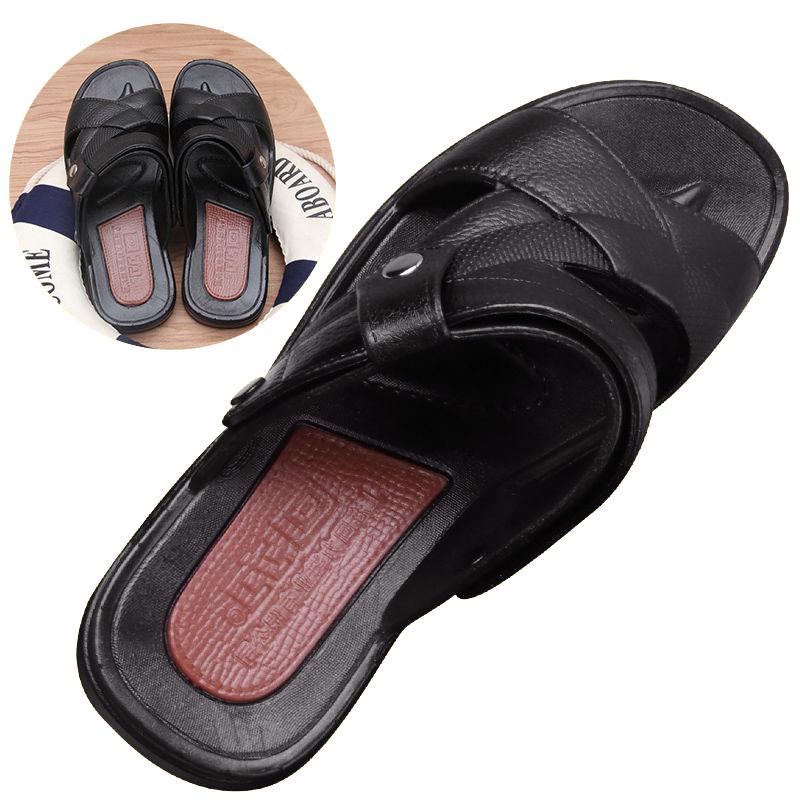 Sandals Men's Summer Men's Slippers Men's Baotou New Men's Slippers Beach Shoes Casual Sandals Men Outdoor Sandals Graffiti Slippers Velcro Slippers