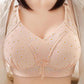 Full Cup Adjustable Underwear Plus Size Ladies Underwear Women's Comfort Bra Breathable Thin Daisy Print Bra