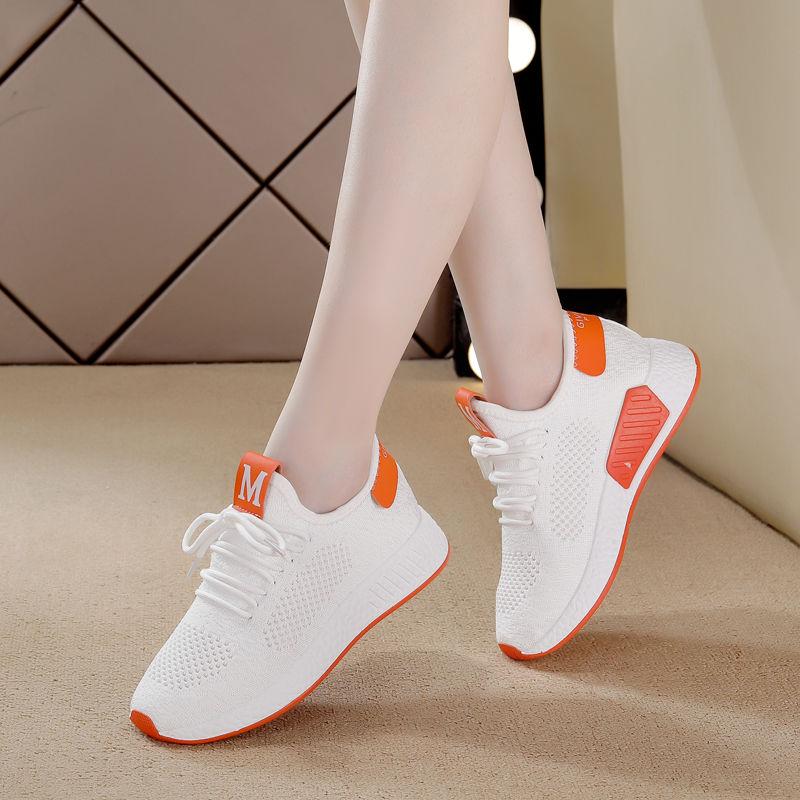 Sports Shoes Women Spring and Summer Flying Woven Women's Shoes Mesh Breathable Running Casual Korean Version of All-match