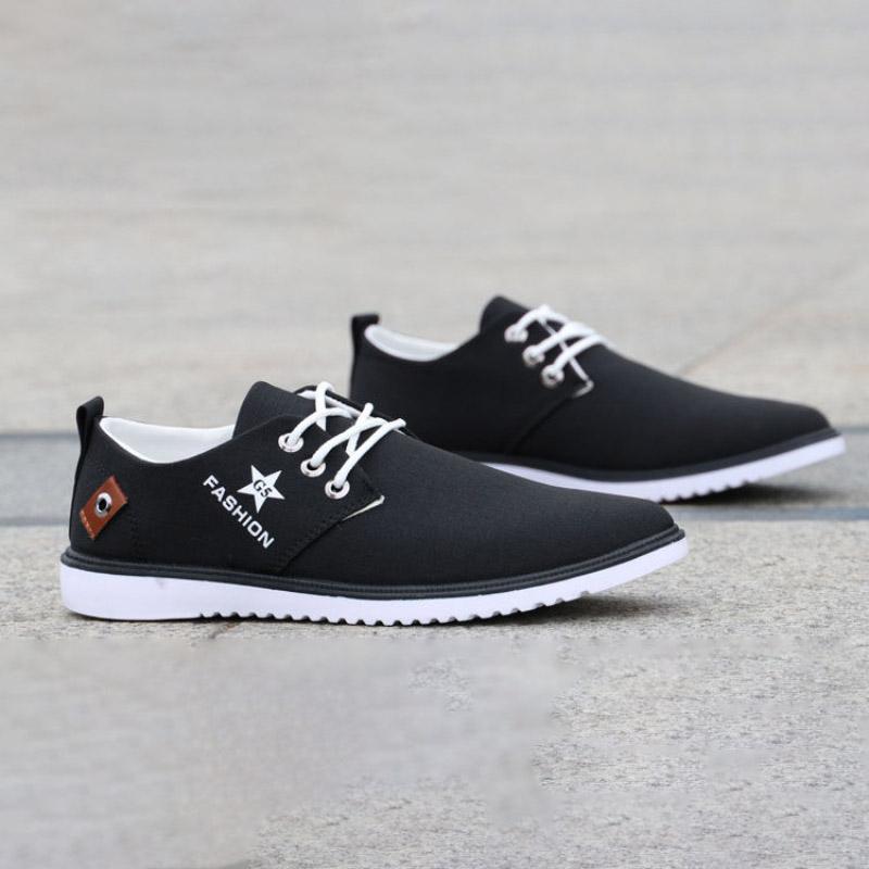 Men's Fashion Autumn Casual Canvas Sneaker Ultralight Flattie Increase Shoes