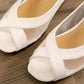 Mesh Sandals Women's Fashion All-match Single Shoes Summer Low-heel Soft Leather Fish Mouth Women's Shoes Summer Flat Shoes