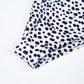 WTEMPO Swimsuit strap U-neck leopard bikini split sexy swimsuit