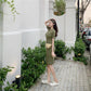 Ladies Sexy Short Sleeves Mid-lengthTight-fitting Stretch-wrapped Hip Skirt Waist Slim Dress