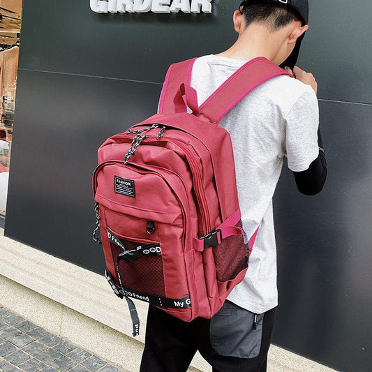 Large-capacity School Bag Female High School College Student Fashion Trend Backpack Harajuku Travel Backpack Male
