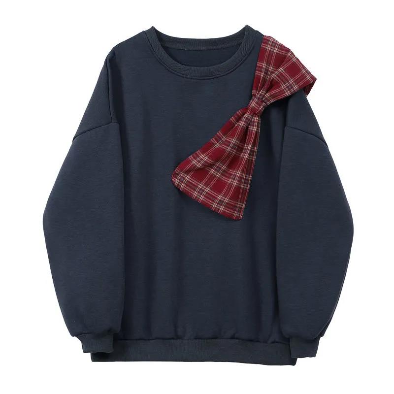 Street Letter Print Round Neck Pullover Sweater Women 2021 Autumn Hip-hop Couple Top