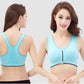 Front Buckle Zipper No Steel Ring Sports Bra Vest Style Large Size Sports Shockproof Gathering Running Underwear Women