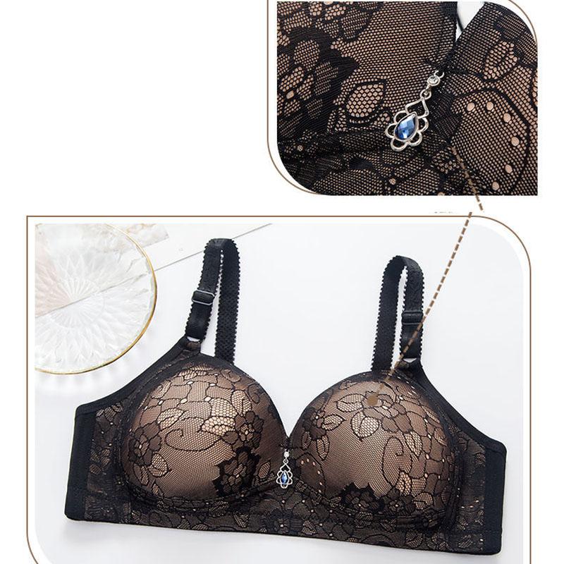 Large Size Thin Bra Without Steel Ring Gathering Sexy Bra Ladies Underwear