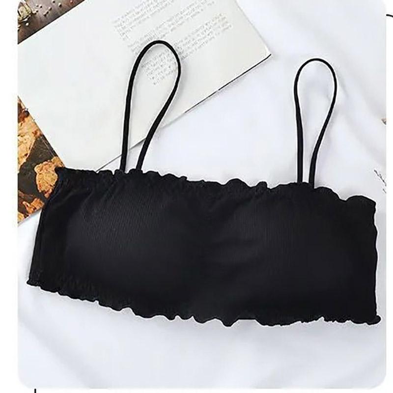 Korean Version Three Row Buckle Gathered Anti Sagging Thin Wrap Chest Wipe Chest Suspender Vest Underwear Women's Wrap Chest Suspender Vest Bra