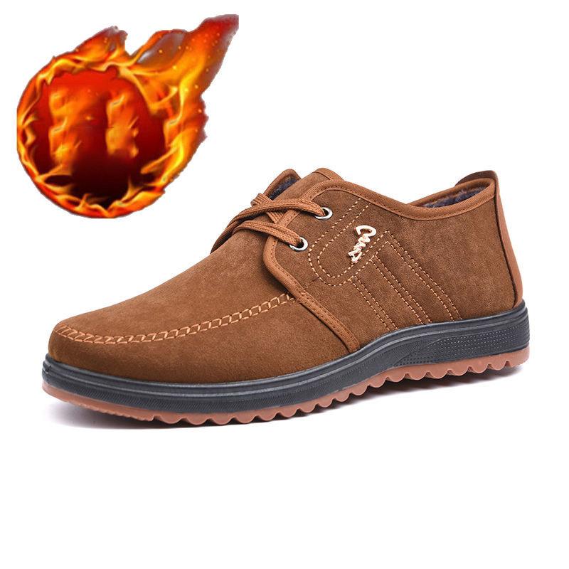 Winter Cloth Shoes Men's Breathable Non-slip Wear-resistant Casual Cotton Canvas Shoes