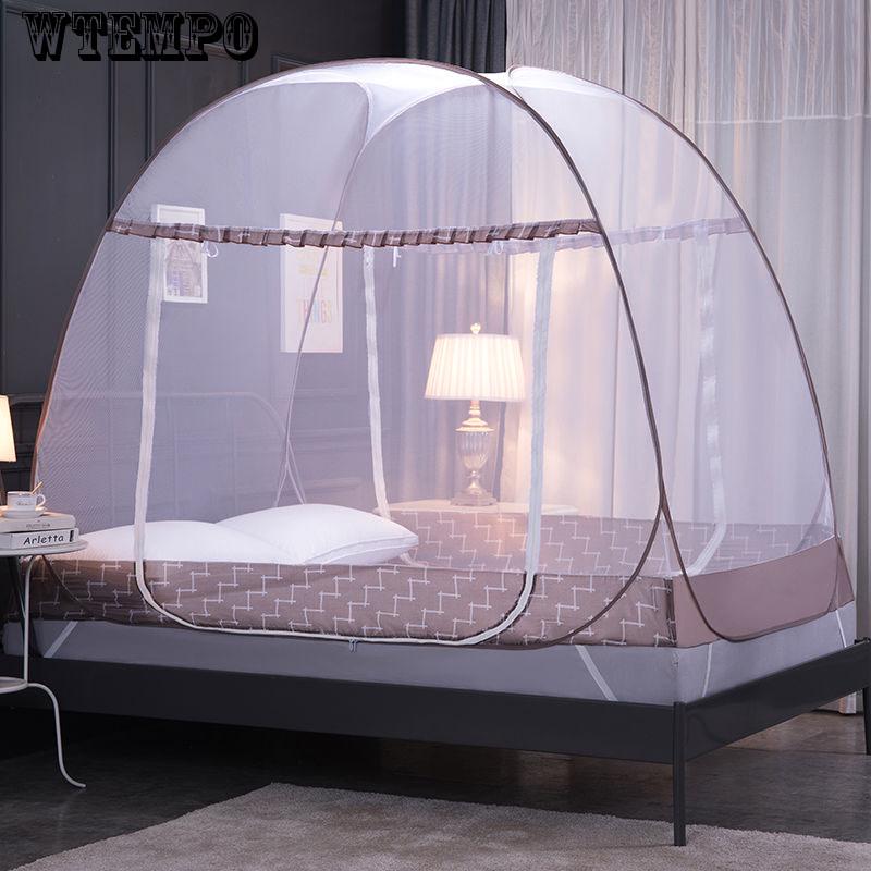WTEMPO Summer Free Installation Double Door Yurt Mosquito Net Thickening Encryption Full Double Home