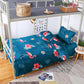 Three-piece Velvet Thick Flannel Winter Double-sided Fleece Bed Sheet Quilt Cover Pillowcase Single Bed Set