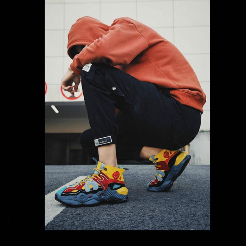 High-top shoes male dad shoes male Korean students trend wild hip hop casual sports basketball shoes
