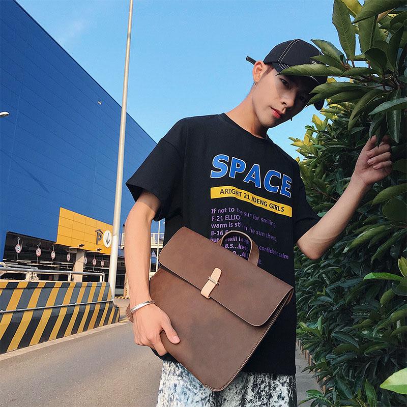 Light business shoulder bag youth backpack file briefcase leisure travel messenger bag for Men