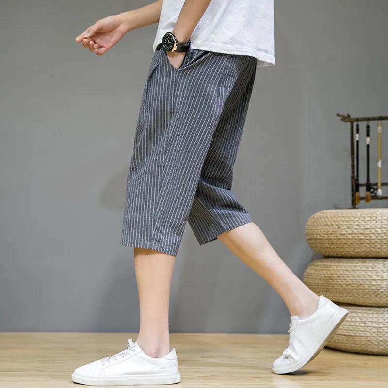 Men's Shorts Summer Thin 7-point Pants Outer Beach Pants Casual Cropped Pants