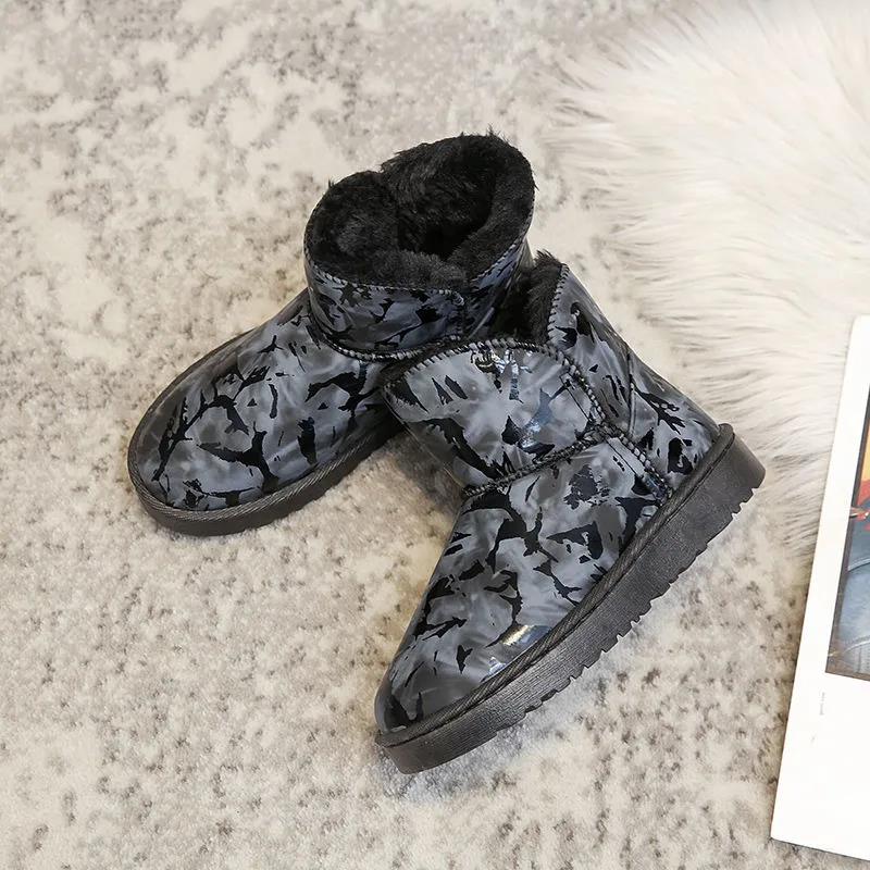 Snow Boots Autumn and Winter Students All-match Short Boots Plus Velvet Warm Cotton Shoes Casual Shoes