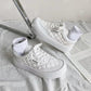 Plus Velvet Thick White Shoes Women Winter Canvas Shoes All-match Warm and Comfortable Flat Shoes