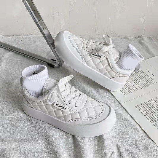 Plus Velvet Thick White Shoes Women Winter Canvas Shoes All-match Warm and Comfortable Flat Shoes