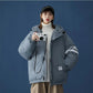 Winter Cotton-padded Women's Loose Oversize Cotton-padded Coat Korean Version Bread Coat Hoodie Warm Sportswear Casual Coat