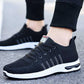 Plus Size 39-44 Men Black Running Shoes Lightweight Sneakers Breathable Outdoor Sports Shoes Comfortable Deodorant Running Gym Shoes
